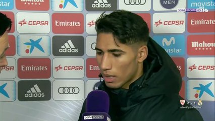 تصريح الدولي المغربي أشرف حكيمي بعد تسجيله أول هدف رسمي مع ريال مدريد