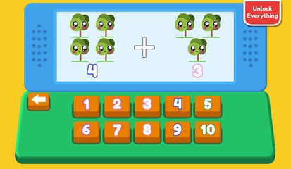 Kid number - endless numbers counting 1 to 10 - learn 123 number for kids