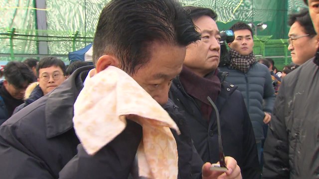 박지원, 달걀 봉변... 내가 맞아서 다행 / YTN