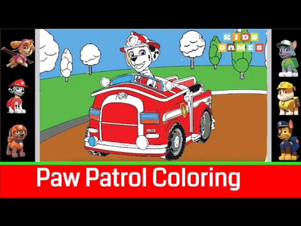 Nursery Rhymes ♫ Paw Patrol Coloring ♫ Finger Family Song for Kids 2017 Part 1♫ Kids Games