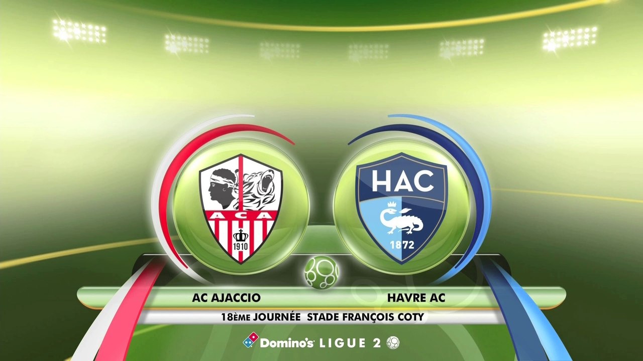 Résumé de AC Ajaccio - HAC (1-0) du 09/12/2017