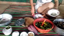 Khmer girls make a snack - Beautiful girl Cooking at Cambodia