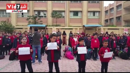 "القدس لنا".. طلاب مدرسة بطلخا يرفضون قرار نقل السفارة
