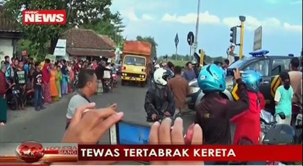 Pengendara Motor Tewas Tertabrak di Perlintasan Kereta Api Tanpa Palang Pintu
