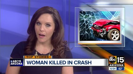 Woman killed in single car crash in Phoenix, man also hurt