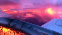 Flying Through a  Sunset Storm