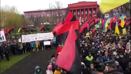 Ukrayna'da Saakaşvili'ye Destek Gösterisi