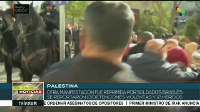 La policía israelí detiene a 13 palestinos durante protesta pacífica