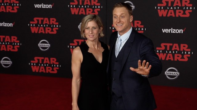 Alan Tudyk and Charissa Barton Star Wars The Last Jedi World Premiere Red Carpet