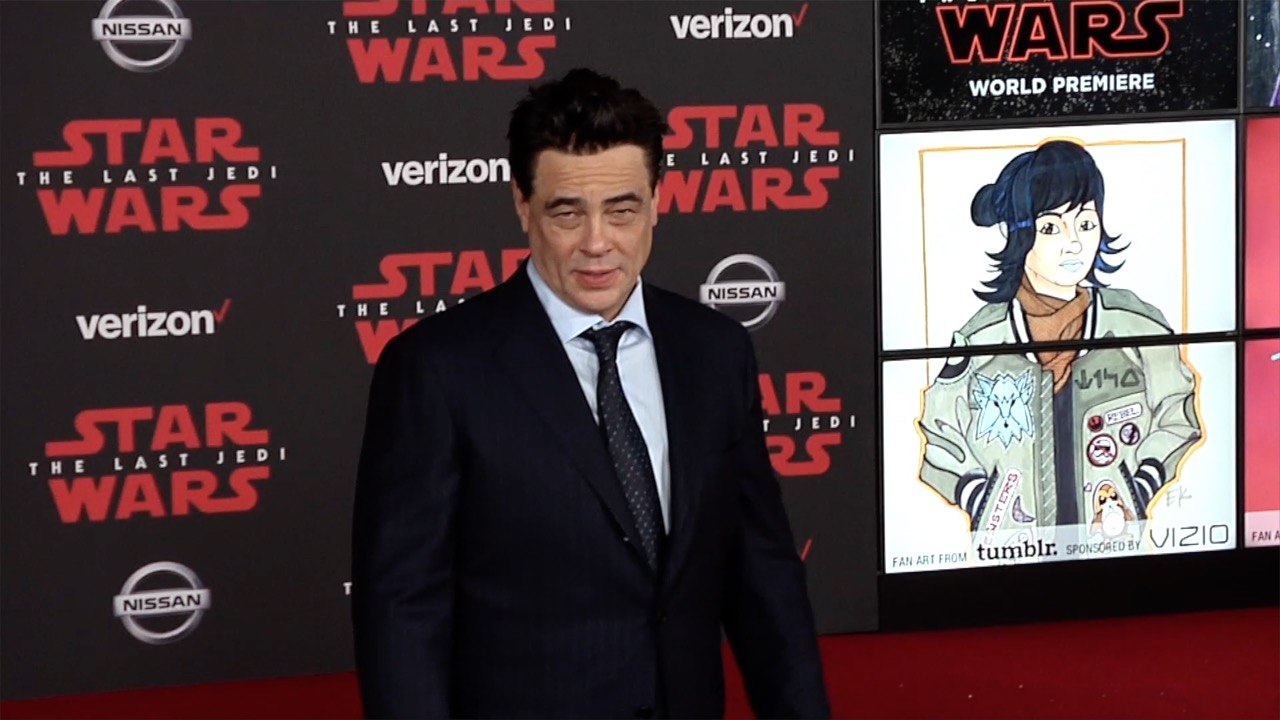Benicio del Toro "Star Wars The Last Jedi" World Premiere Red Carpet