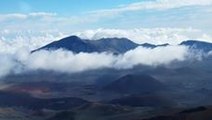 Clouds Sweep Across Haleakalā National Park in Hawaii