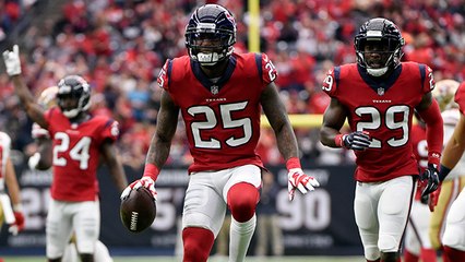 Kareem Jackson hauls in first pick of the season off Jimmy Garoppolo misfire