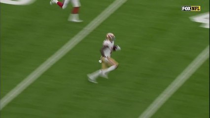 Goodwin snatches high ball over the middle, takes off for 32 yards