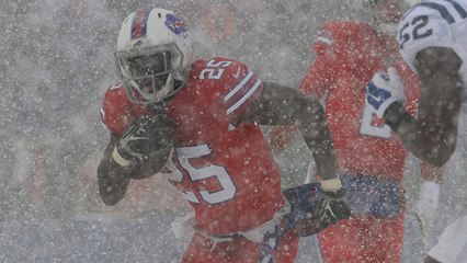 Shady conquers the snow, hurdles over defender for huge gain