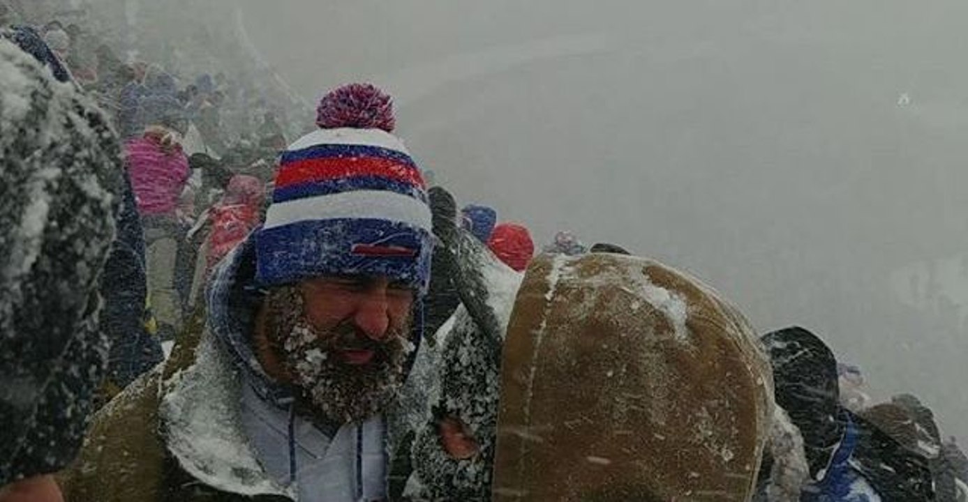 Lake-Effect Snow Creates Whiteout Conditions During Buffalo Bills Game