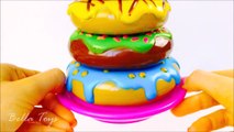 DONUT TOWER! PRETEND PLAY FOOD STACKER TOY  LEARN COLORS FOR KIDS TODDLERS PRESCHOOLERS-V7toaq4rPLA