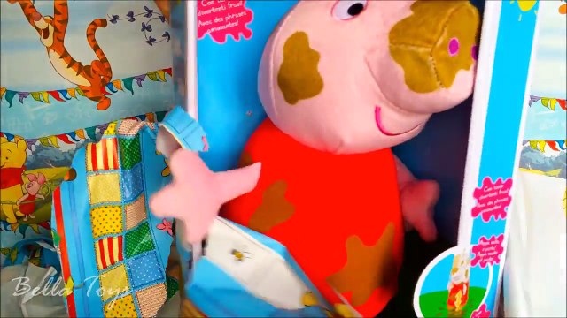 PEPPA PIG JUMPING PIGGY TOY! JUMP JUMP IN MUDDY PUDDLES Toy review for kids - BellaToys-z3n0AQucEMM