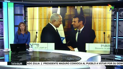 Con protestas reciben franceses al Premier israelí