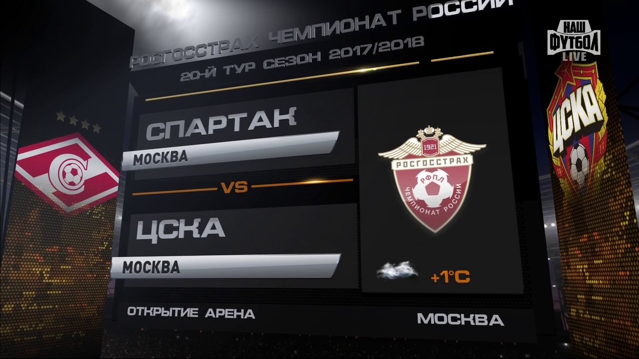 Наш Футбол HD Обзор матча Спартак - ЦСКА 10.12.2017 (20 тур РФПЛ)