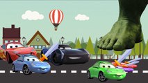 Disney Cars 3 McQueen Sally Carerra vs Hulk Gaint Foot to Learn Colors for Kids-3CYmuvgGrhY