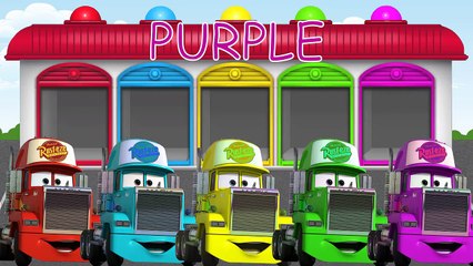 Learn Colors Learn to Count With Disney Cars 3 Mack Truck Garages for Children-RNJtQvGEGn8