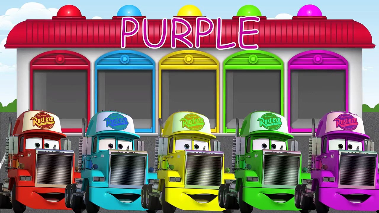 Learn Colors Learn to Count With Disney Cars 3 Mack Truck Garages for Children-RNJtQvGEGn8