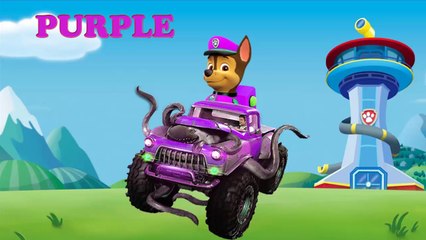Learn Colors with Paw Patrol Chase and Monster Trucks 2017- Monster Truck 2017 Coloring-vFOn7gc1sY0