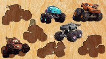 Wooden Puzzle Disney Cars 3 Monster Trucks to Learn Colors For Children-hEQKbUAtdh8