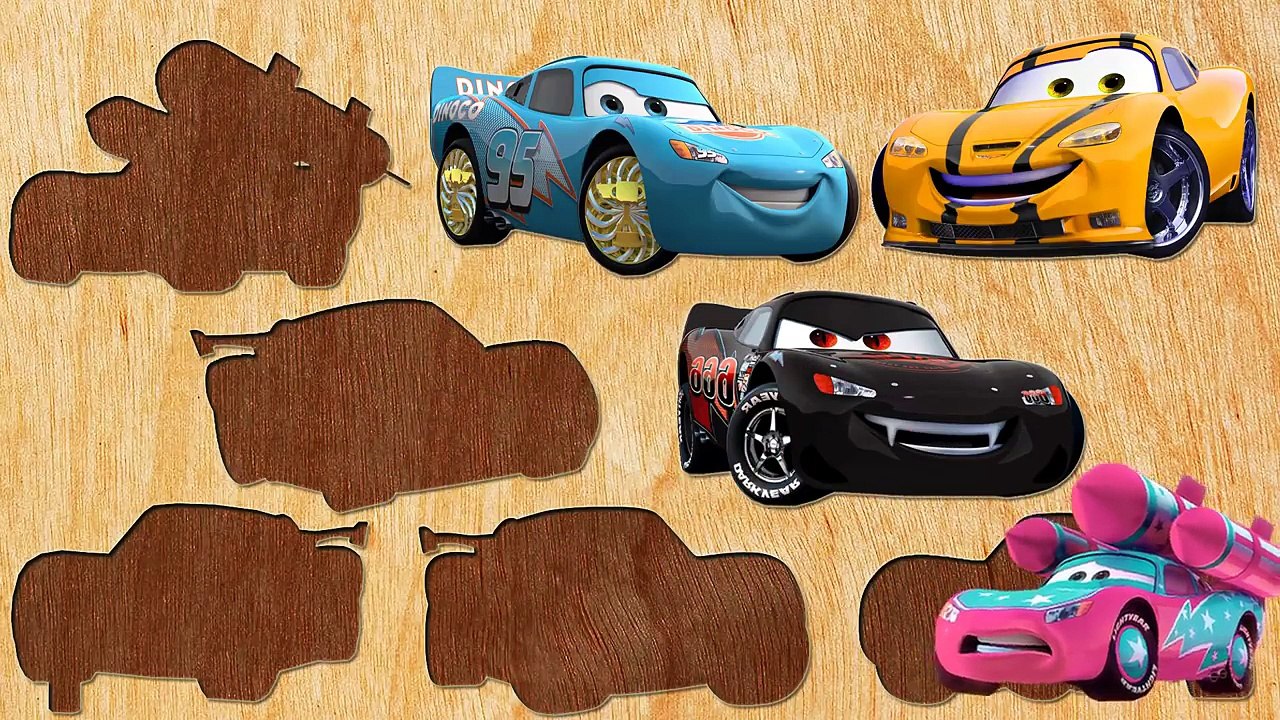 Wooden Puzzle Wrong Shadows Disney Cars Lighting McQueen to Learn Colors For Children-IAEsMKBhl_A