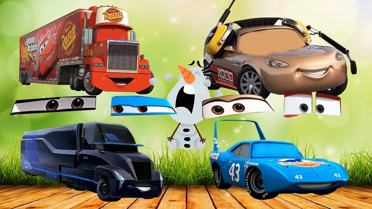 Wrong Eyes Disney Cars 3 Mack Jackson Storm Truck Shannon Spokes King Weather Learn Colors For Kids-0CcrVIFDTtM
