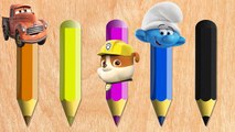 Wrong Slots with Pencil Disney Cars Talking Tom Masha Smurf Paw Patrol to Learn Colors For Colors-9z9ZmDMDoQY