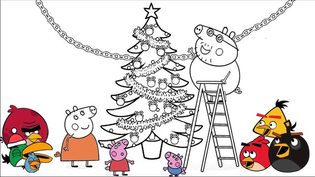 Coloring Angry Birds Peppa Pig Coloring Page Angry Birds vs Peppa Pig Christmas Coloring Book-DHaV_VDoA-Y