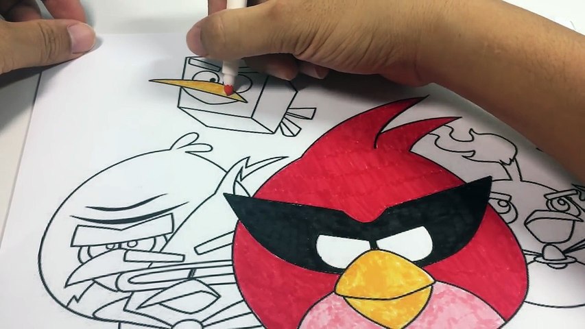 Coloring Angry Birds Space Coloring Page With Crayola Supertips Fiber Pens-jNKCBHLXnNU