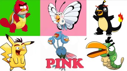 Learn Colors With Angry Birds Transforms into Pokemon Go - Angry Birds Coloring Book-geDisJsLSSg