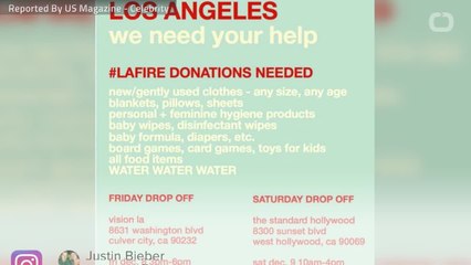Justin Bieber Pledges to Help California Wildfire Victims
