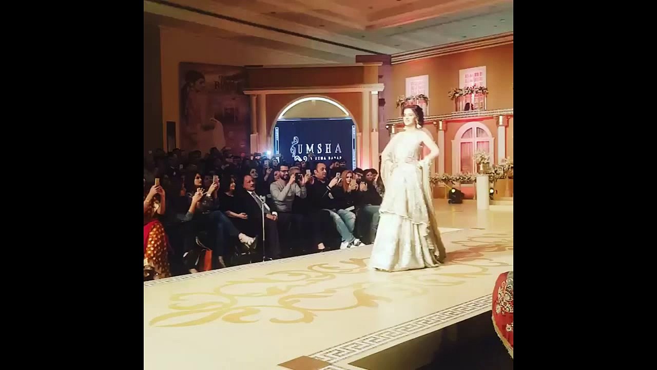 Saba Qamar falls on ramp