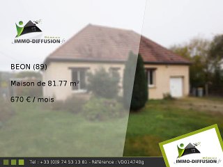 Maison 81.77m2 A louer sur Beon - 670 Euros/mois