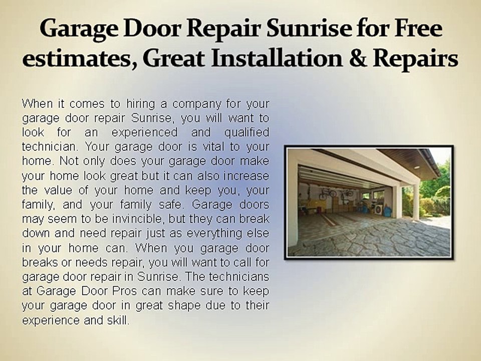 Garage Door Repair Company, Lauderhill  Garage Door Repair, Weston Garage Door Repair - Garage Door Pro’s