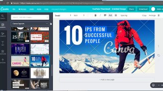 thumbnails using Canva for GoPro and YouTube videos