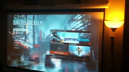 My gaming setup using a full hd Optoma HD23 projector and Playstation 4