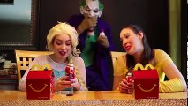 #12Frozen Elsa & Belle CHUBBY BUNNY CHALLENGE w  Spiderman Joker Hair Trouble Superhero in real (2) | Superheroes | Spiderman | Superman | Frozen Elsa | Joker