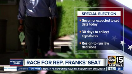 Gov. Ducey expected to set date for special election