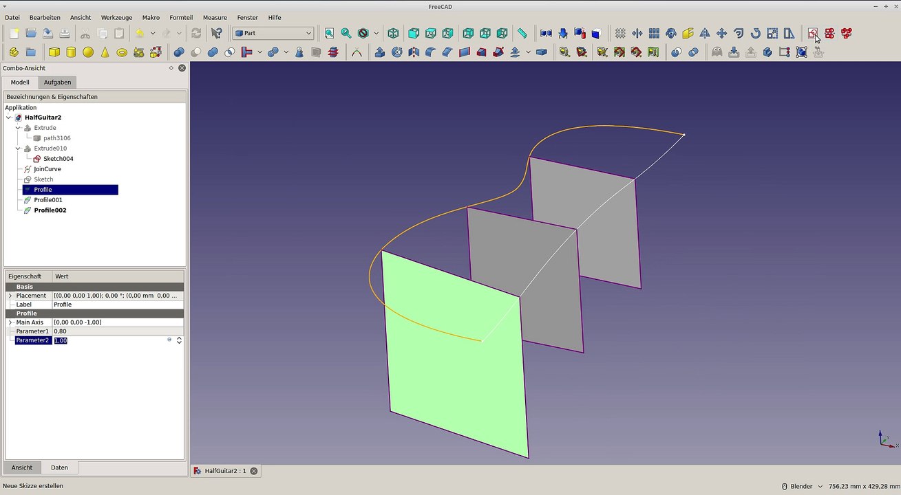 Freecad Curves-wb_profile-support-plane