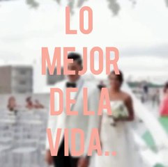 Los novios de la boda del pueblo
