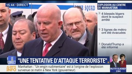 Explosion à New York: la police décrit "un homme de 27 ans revêtu d'un dispositif artisanal"