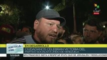 Celebran venezolanos del PSUV resultados de municipales