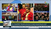 Celebran chavistas triunfo en comicios municipales del 10-D