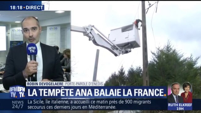 Intempéries: 90.000 foyers privés d'électricité dans trois régions, selon Enedis