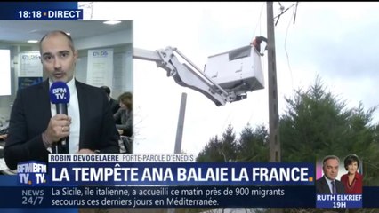 Intempéries: 90.000 foyers privés d'électricité dans trois régions, selon Enedis