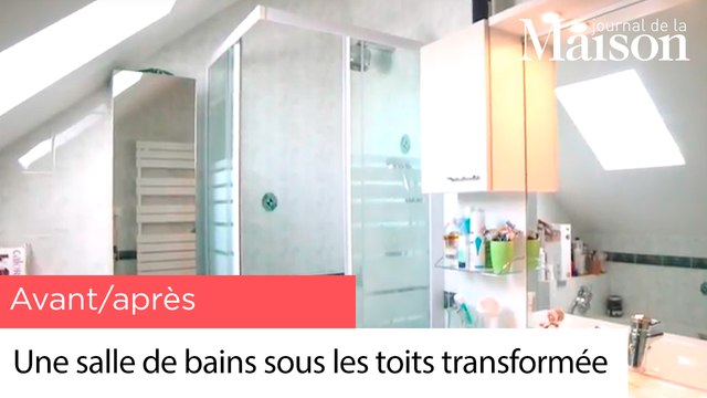 Avant/après : une salle de bains sous les toits transformée